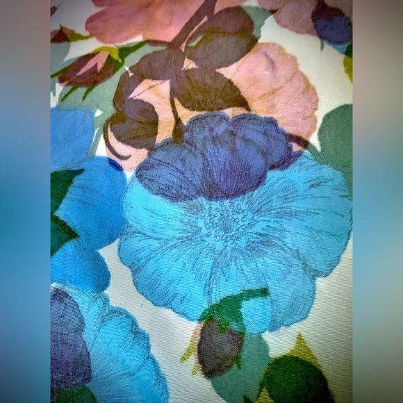 Spector & Shanler 50’s Vintage Satin Chiffon Cocktail Dress - Picture 4 of 9